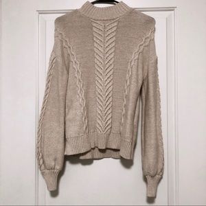 Gap Women Chunky Cable-Knit Mockneck Sweater